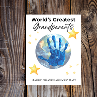 World’s Greatest Grandparents Handprint Craft | Grandparents Day Printable Keepsake for Kids