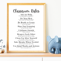 Classroom Rules Printable Poster Set | Classroom Decor | Preschool, Kindergarten & Elementary Classroom Expectations