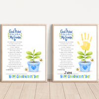 Grandparents Day Handprint Craft for Kids | God Picked You to Be My Grandpa & Our Grandpa Christian Keepsake