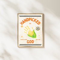 Handpicked by God Corn Handprint Craft | Christian Thanksgiving Printable | Preschool Fall Keepsake