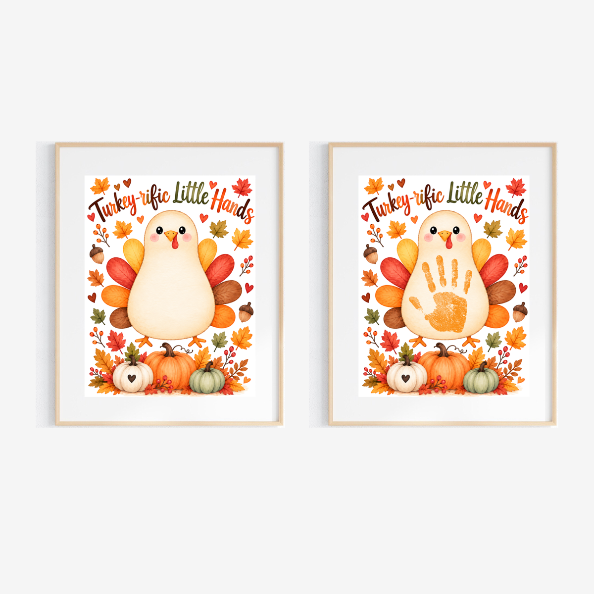 Turkey Handprint Craft for Kids | Turkey-rific Little Hands Thanksgiving Printable | Preschool Fall Keepsake