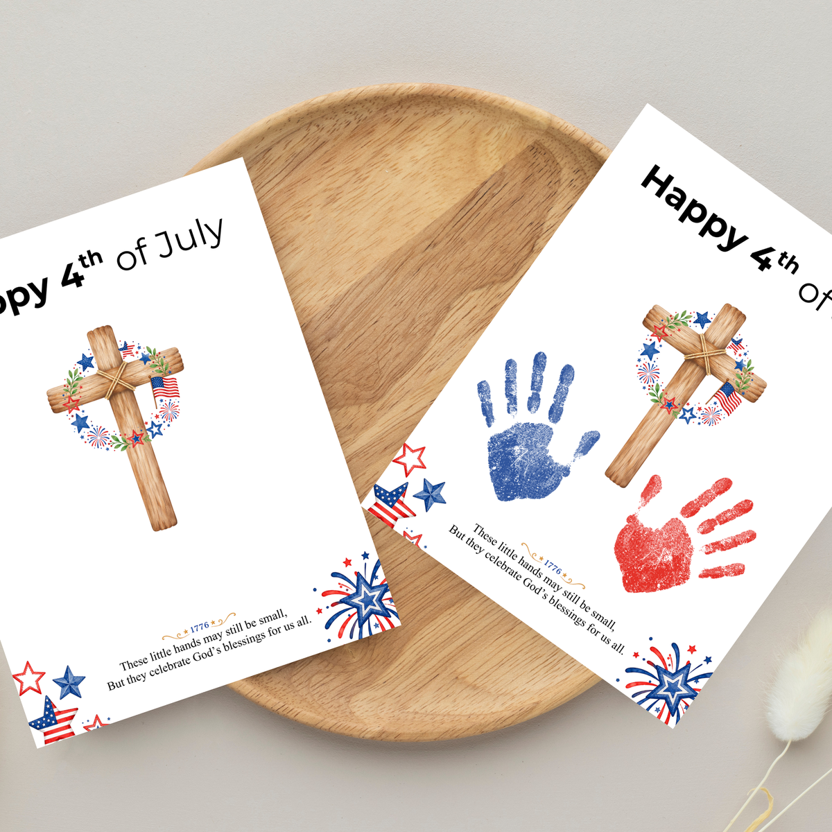 Christian 4th of July Handprint Craft for Kids | Patriotic Preschool & Kindergarten Activity | Faith-Based Printable