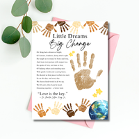 Martin Luther King Jr. Handprint Craft for Kids | MLK Day Little Dreams Big Change Printable Activity