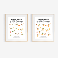 God’s Patch of Little Blessings Fingerprint Pumpkin Craft | Christian Fall Printable for Kids
