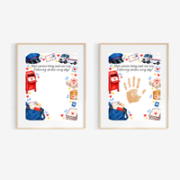 Mail Carrier Handprint Craft for Kids | Community Helpers Printable | Preschool Post Office Activity