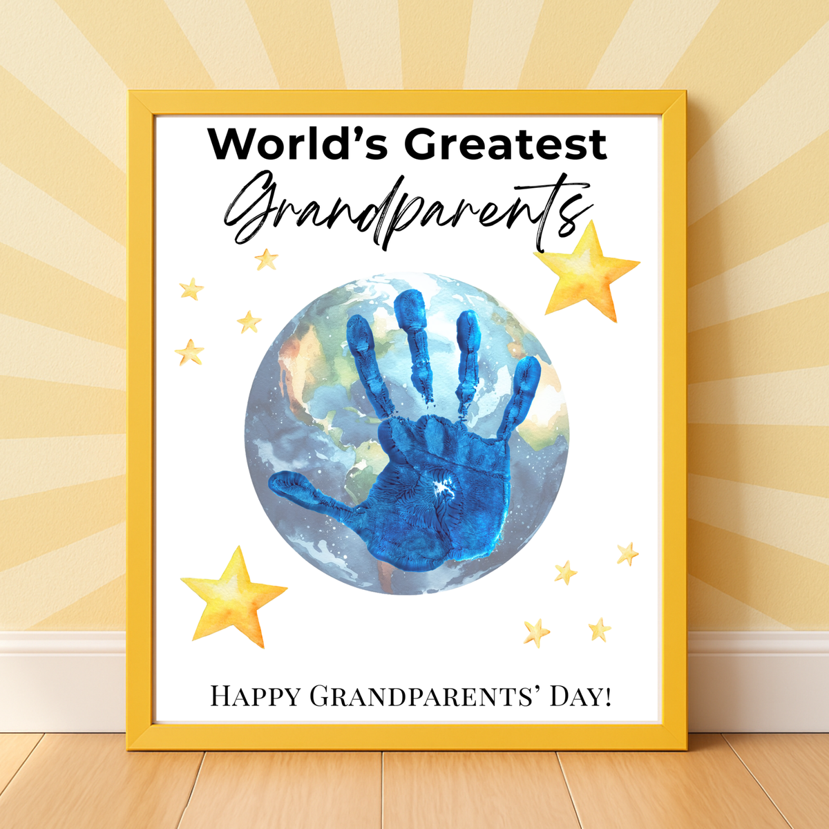 World’s Greatest Grandparents Handprint Craft | Grandparents Day Printable Keepsake for Kids