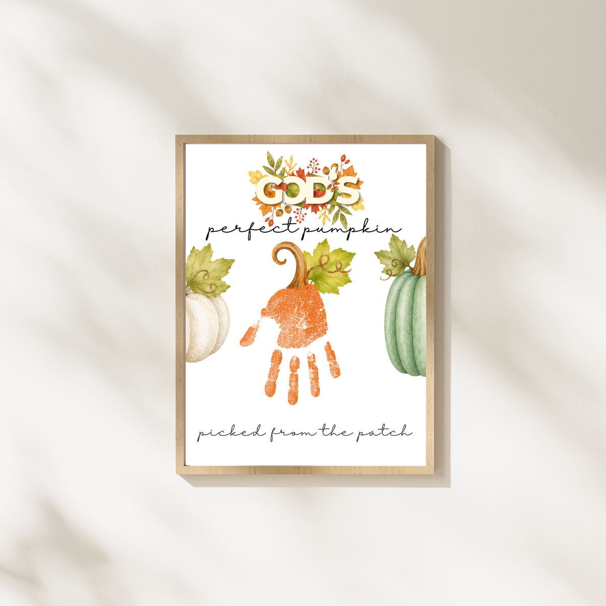 God’s Perfect Pumpkin Handprint Craft Printable | Christian Fall Keepsake | Pumpkin Handprint Activity for Kids | Preschool & Sunday School Craft