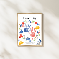 Labor Day Handprint Craft | Printable Labor Day Keepsake Activity for Preschool & Kindergarten