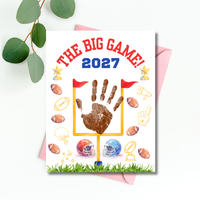 Super Bowl 2027 Handprint Craft for Kids | The Big Game Football Printable | Preschool Sports Keepsake