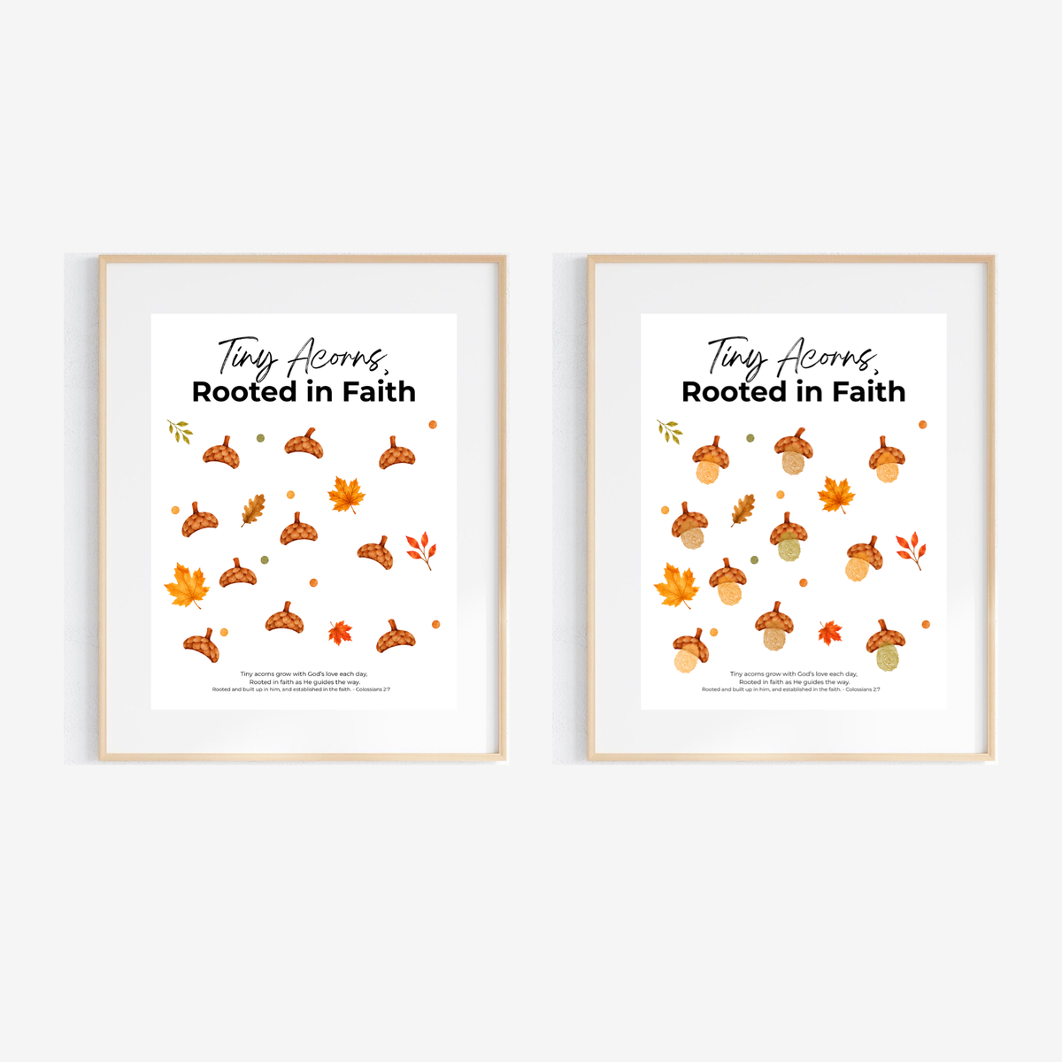 Christian Fall Fingerprint Craft for Kids | Tiny Acorns Rooted in Faith Printable | Autumn Bible Activity