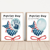 Patriot Day Balloons Handprint Craft for Kids | September 11th Preschool 9/11 Remembrance Activity & Keepsake