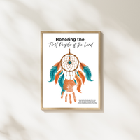 Honoring the First People of the Land Dreamcatcher Handprint Craft | Native American Heritage Month Printable