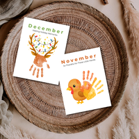 12 Month Handprint Memory Book for Kids | A Year of Little Handprints Printable Keepsake