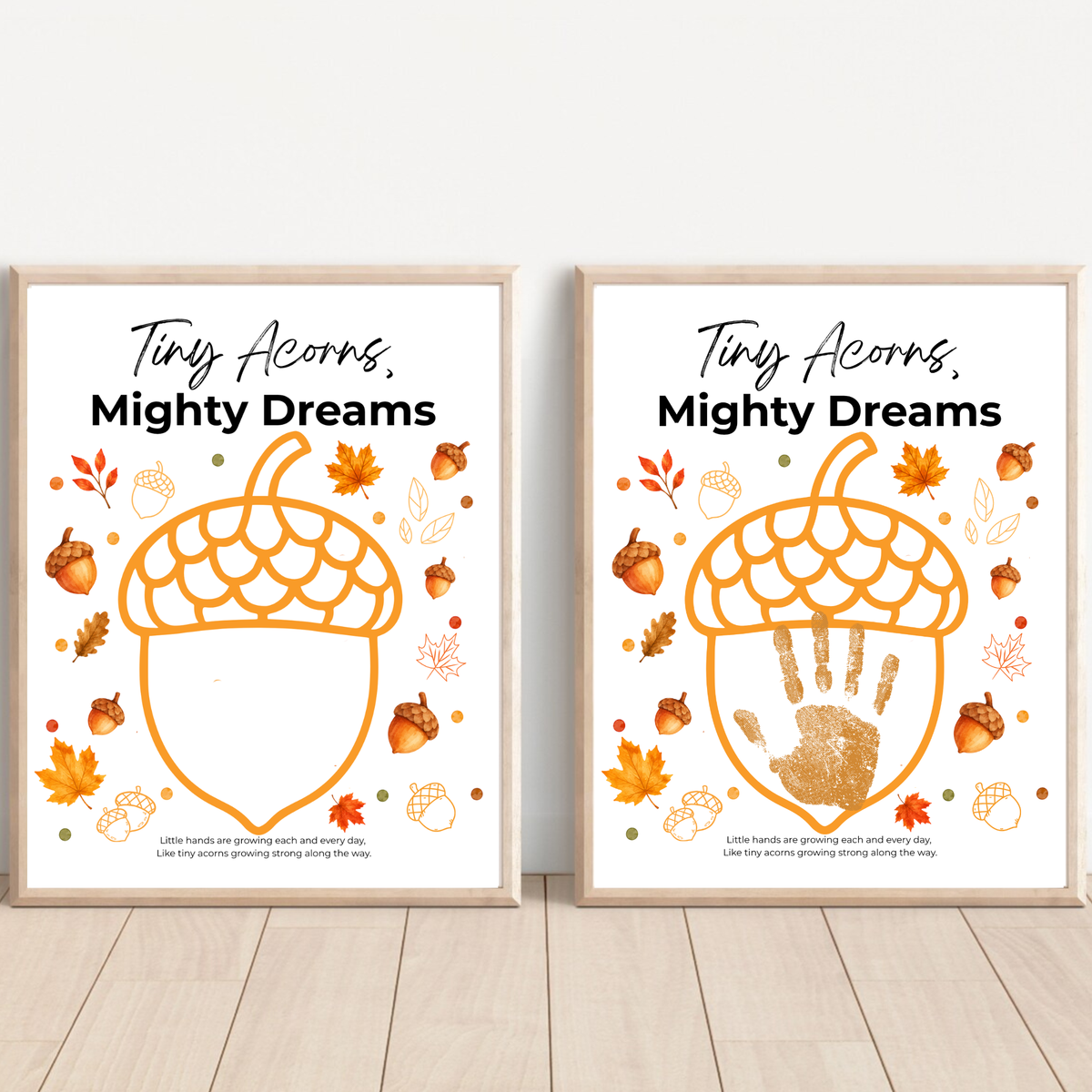 Fall Acorn Outline Craft for Kids | Tiny Acorns Mighty Dreams Preschool Fine Motor & Creative Art Activity