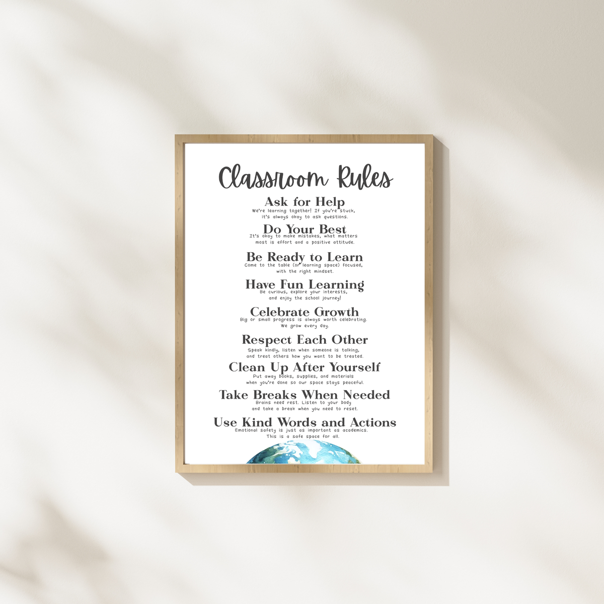 Classroom Rules Printable Poster Set | Classroom Decor | Preschool, Kindergarten & Elementary Classroom Expectations