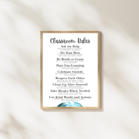 Classroom Rules Printable Poster Set | Classroom Decor | Preschool, Kindergarten & Elementary Classroom Expectations