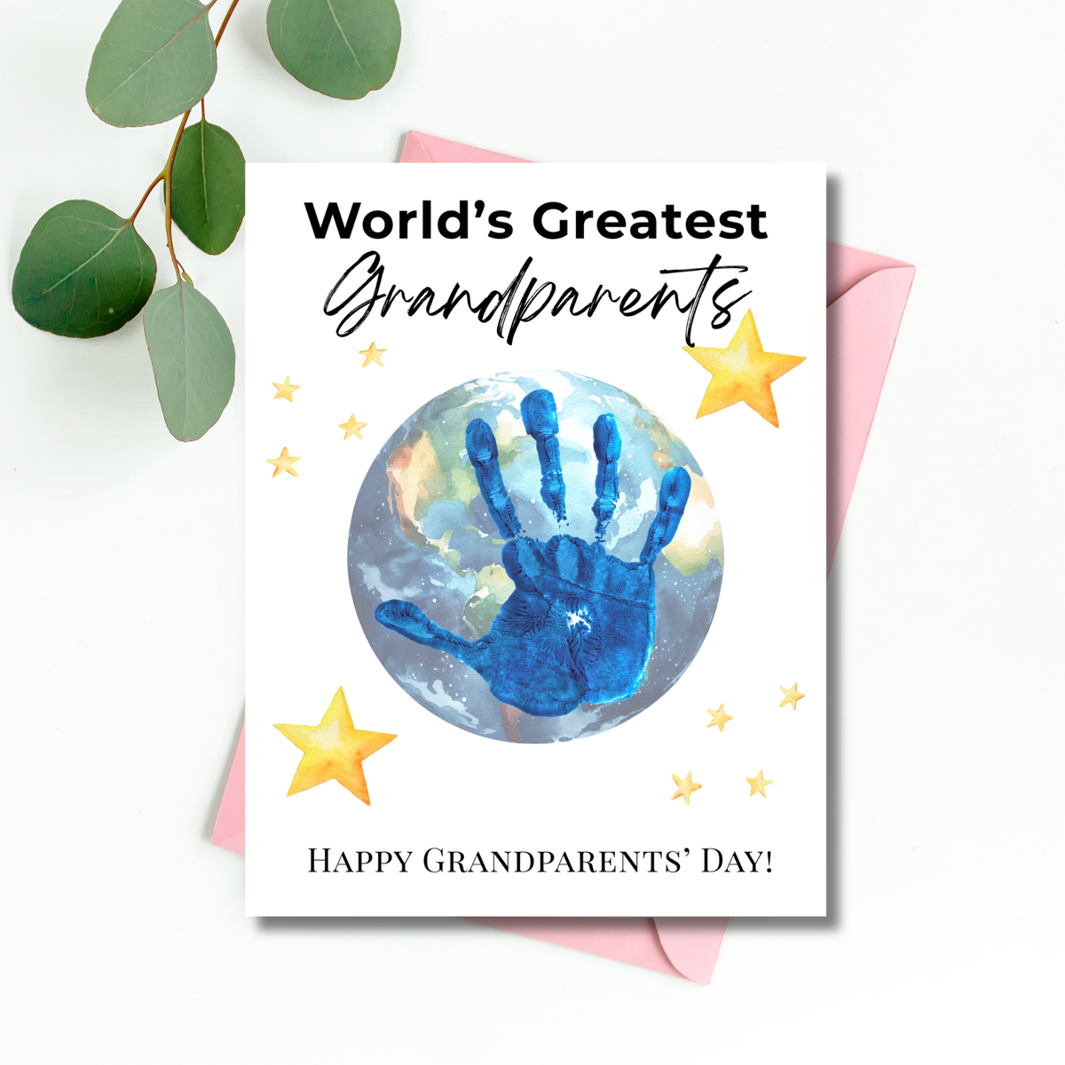 World’s Greatest Grandparents Handprint Craft | Grandparents Day Printable Keepsake for Kids