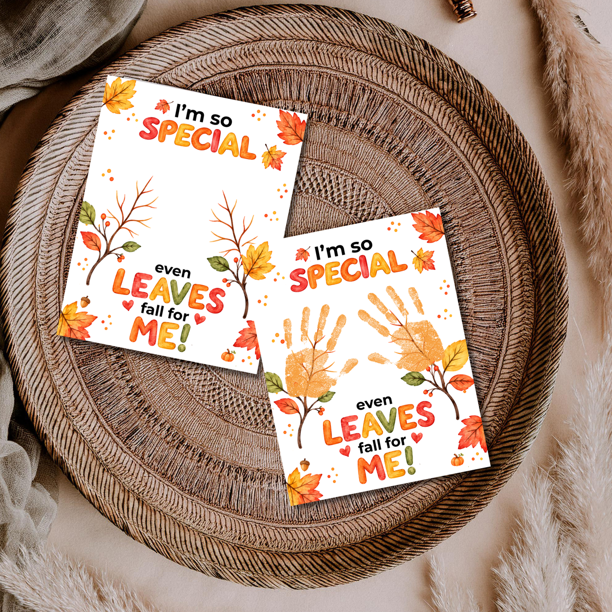 Fall Handprint Craft for Kids | I’m So Special Even Leaves Fall for Me | Autumn Preschool Keepsake