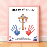 Christian 4th of July Handprint Craft for Kids | Patriotic Preschool & Kindergarten Activity | Faith-Based Printable