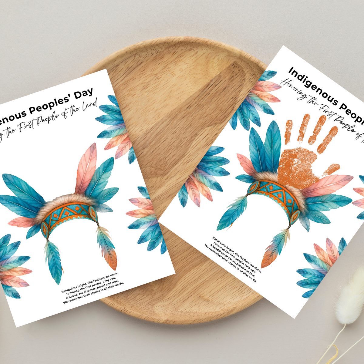 Indigenous Peoples' Day Handprint Craft | Native American Heritage Printable | Preschool & Kindergarten Keepsake Activity