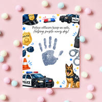 Police Officer Handprint Craft for Kids | Community Helpers Printable | Preschool Police Activity