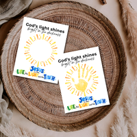 God’s Light Shines Handprint Craft for Kids | Jesus Life Light Truth Christian Printable | Bible Sunday School Activity