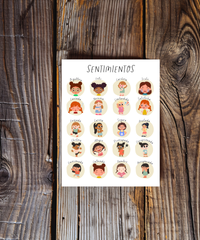 Spanish Feelings Poster (Female) | Emotional Awareness Chart for Kids | Educational Classroom & Home Wall Art