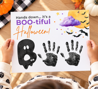 Hands Down It's a BOO-tiful Halloween Handprint Craft Printable | Halloween Keepsake Activity for Kids | Preschool Halloween Craft | Daycare & Classroom Printable