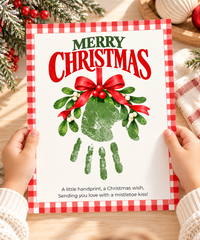 Mistletoe Christmas Handprint Craft | Merry Christmas Handprint Keepsake Printable for Kids