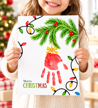 Christmas Bell Handprint Craft for Kids | Preschool & Toddler Christmas Keepsake Printable with Free Coloring Page