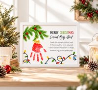 Christian Christmas Handprint Craft for Kids | Loved By God Christmas Ornament Keepsake Printable + Free Coloring Page