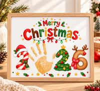 Christmas 2026 Handprint Craft & Coloring Page | Merry Christmas Keepsake Printable for Kids