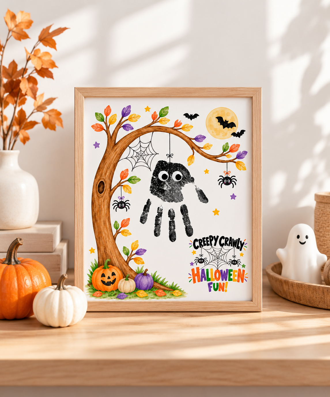 Halloween Spider Handprint Craft for Kids | Creepy Crawly Preschool Fall Activity & Keepsake