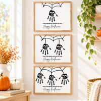 Halloween Spider Handprint Craft Bundle | Happy Halloween Spider Keepsake Printable | Preschool Halloween Activity | Daycare & Classroom Handprint Craft