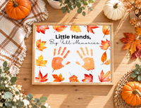 Fall Handprint Craft Printable | Little Hands Big Fall Memories | Autumn Keepsake Activity for Preschool & Kindergarten