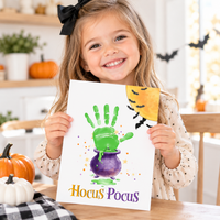 Hocus Pocus Halloween Handprint Craft Printable | Witch Cauldron Halloween Keepsake | Preschool Halloween Activity | Daycare & Classroom Craft