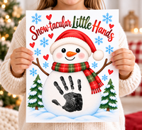 Snowman Handprint Craft | Snow-tacular Little Hands Christmas Printable for Kids