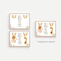 Christmas Reindeer Handprint & Footprint Craft | Reindeer Names Printable | Preschool Christmas Keepsake | Holiday Handprint Activity | Reindeer Footprint Art