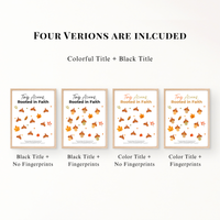 Christian Fall Fingerprint Craft for Kids | Tiny Acorns Rooted in Faith Printable | Autumn Bible Activity