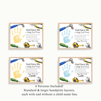 Christian Father Figure Handprint Craft Printable | God Gave Me a Handy Best Friend | Faith-Based Keepsake Gift for Dad Grandpa Uncle Mentor