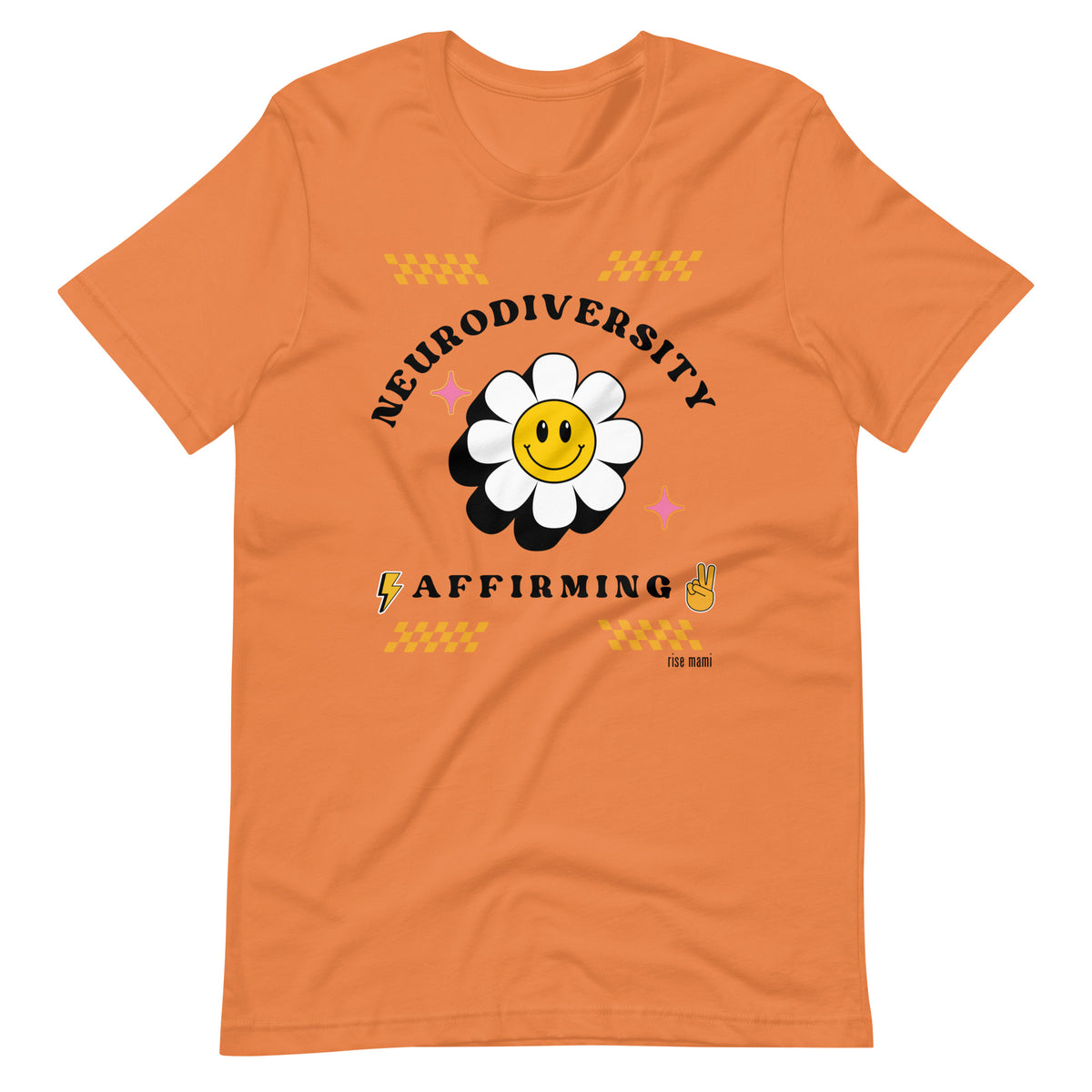 "Neurodiversity Affirming" T-Shirt Black Artwork