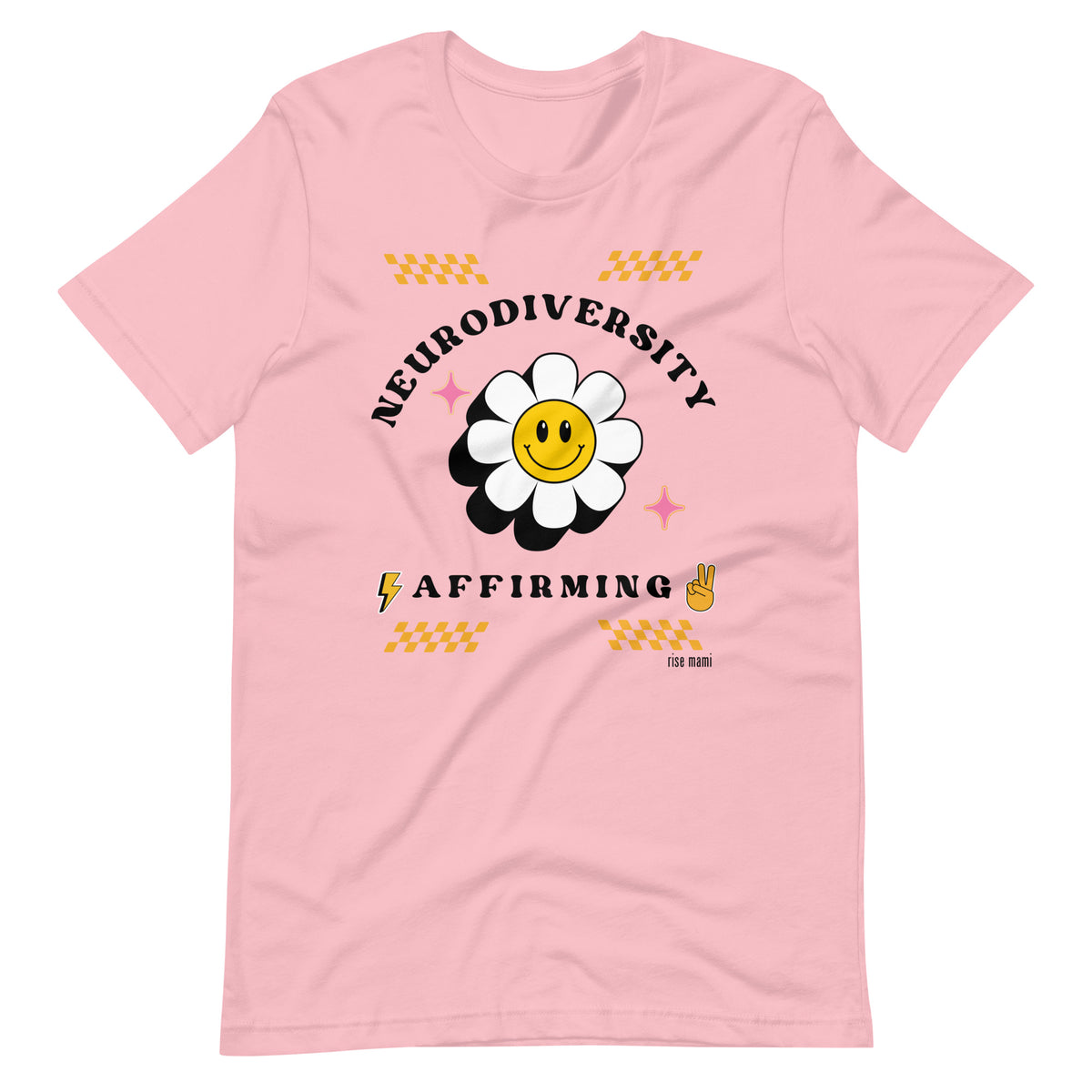 "Neurodiversity Affirming" T-Shirt Black Artwork