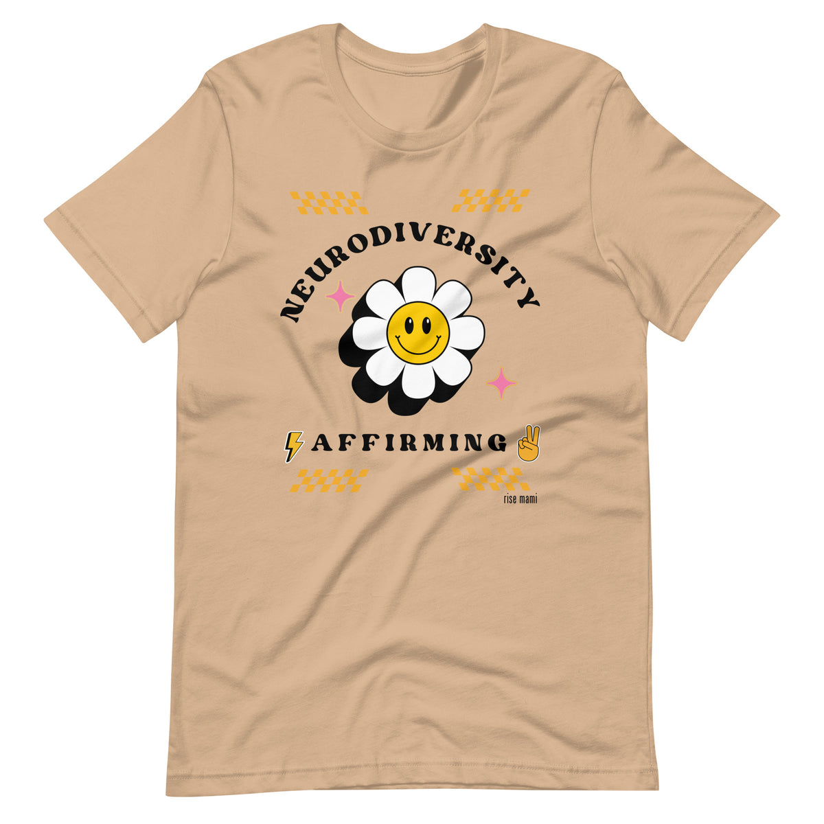 "Neurodiversity Affirming" T-Shirt Black Artwork