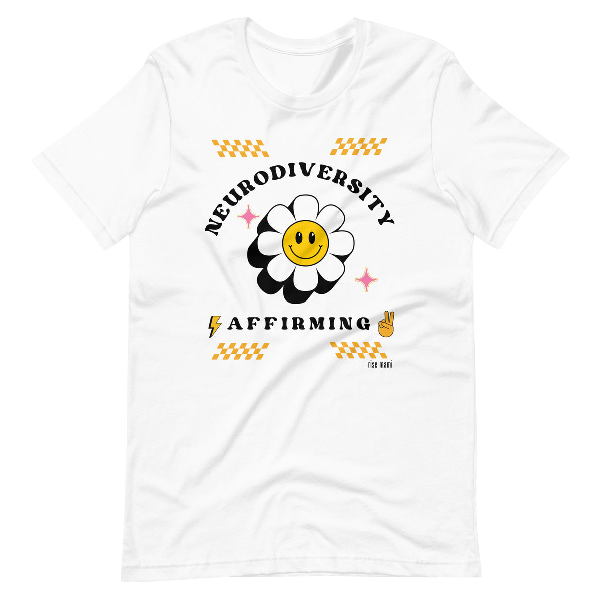 "Neurodiversity Affirming" T-Shirt Black Artwork